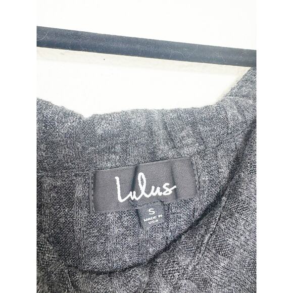 Lulus Always Styling Charcoal Grey Off-the-Shoulder Ribbed Jumpsuit Size Small - Picture 5 of 14